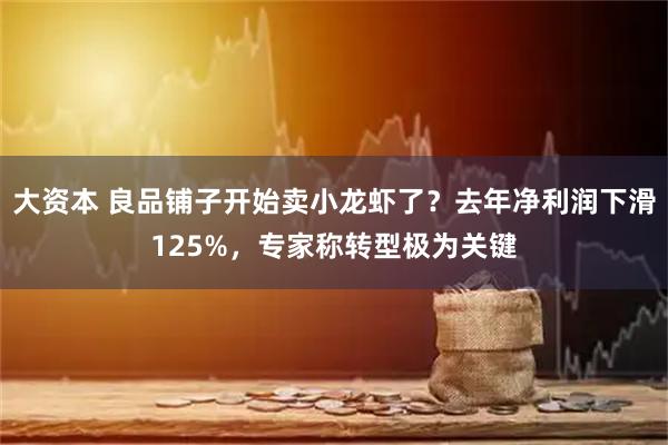 大资本 良品铺子开始卖小龙虾了？去年净利润下滑125%，专家称转型极为关键