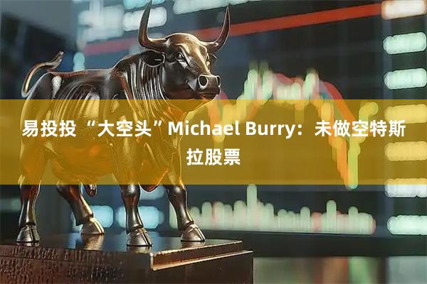 易投投 “大空头”Michael Burry：未做空特斯拉股票